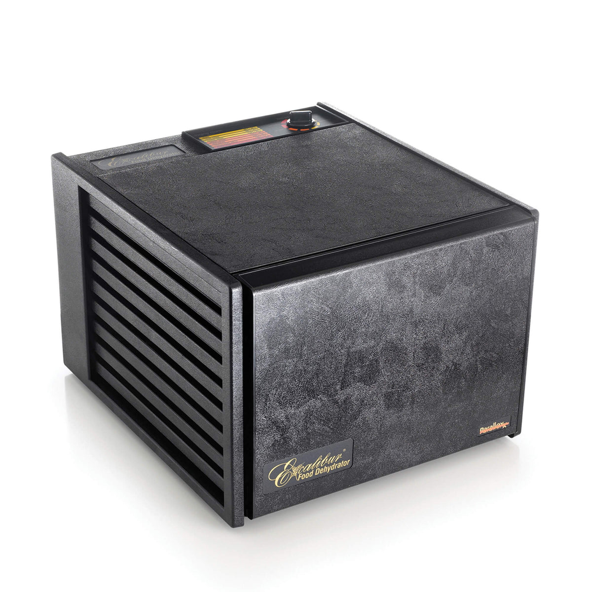 Excalibur 4900B 9 tray dehydrator with door closed.