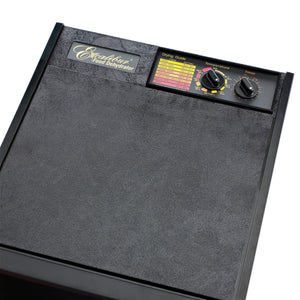 Excalibur 4926TB black 9 tray dehydrator analogue control knobs.