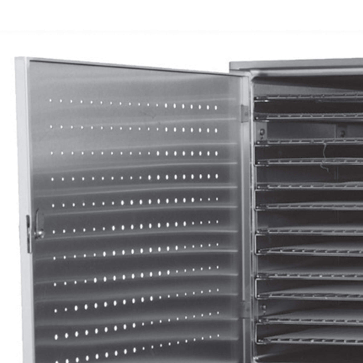 Excalibur COMM1 12 tray stainless steel commercial digital dehydrator door.