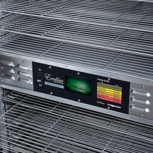 Excalibur COMM2 42 tray stainless steel commercial digital dehydrator control panel.