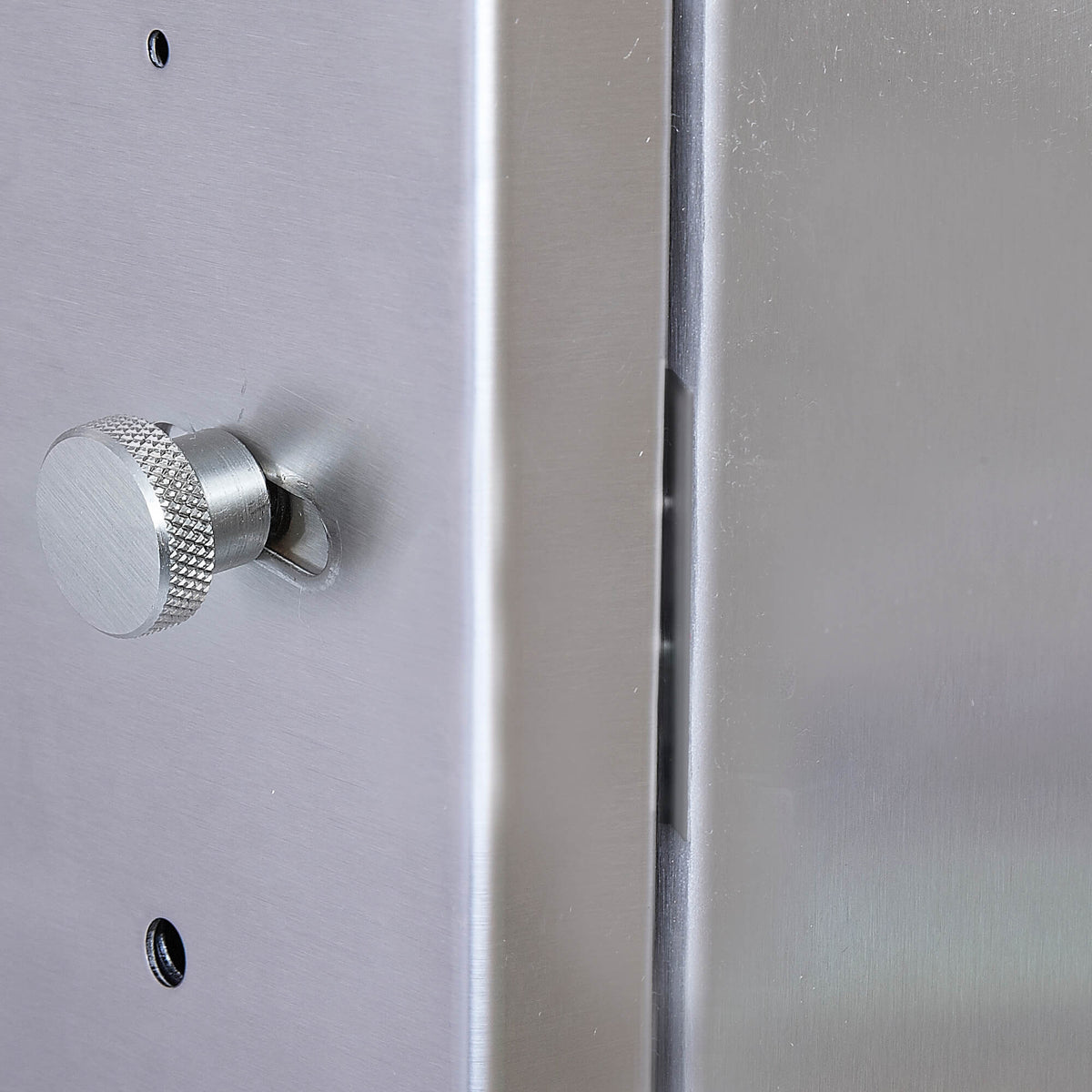 Excalibur COMM2 42 tray stainless steel commercial digital dehydrator door knob.