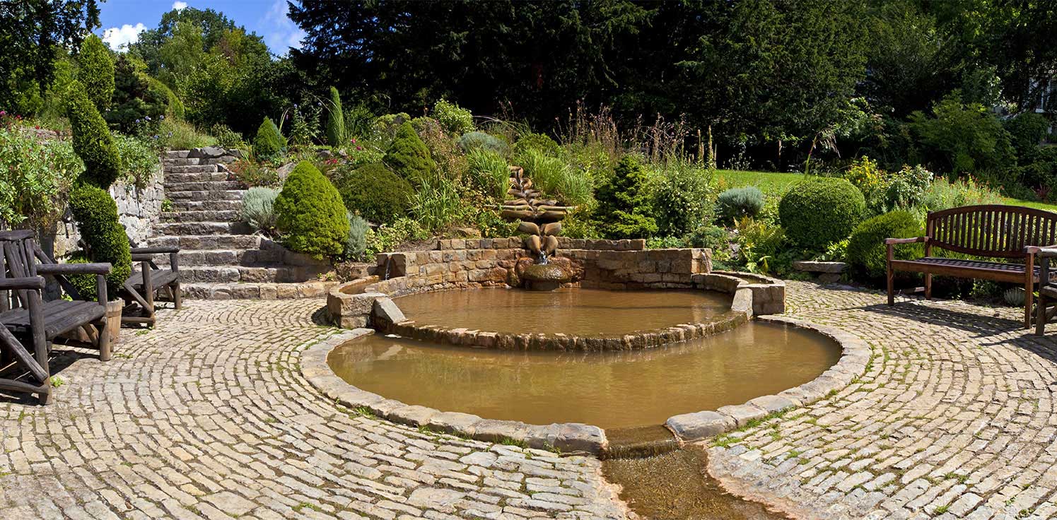 Vesica Pool at Chalice Well Gardens in Glastonbury