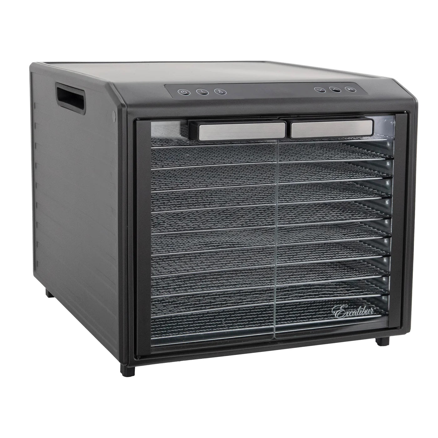 Excalibur DH10SC dehydrator with clear doors closed.