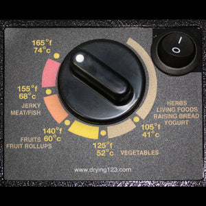 Excalibur 4400 4 tray compact dehydrator analogue control knob.