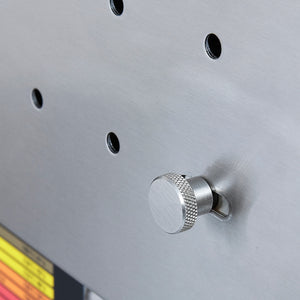Excalibur COMM2 42 tray stainless steel commercial digital dehydrator door knob.