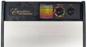 Excalibur D902CDSHD 9 tray stainless steel dehydrator analogue control knobs.