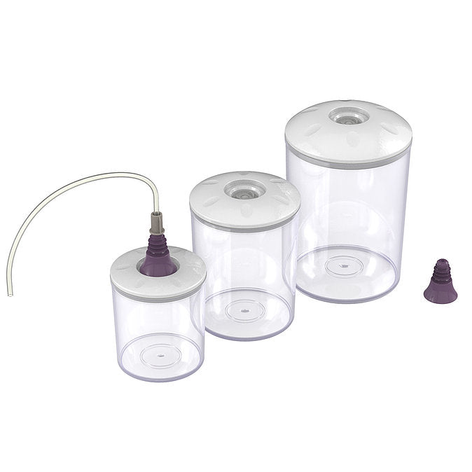 Set of 3 Magic Vac Vacuum Packing Family Canisters.