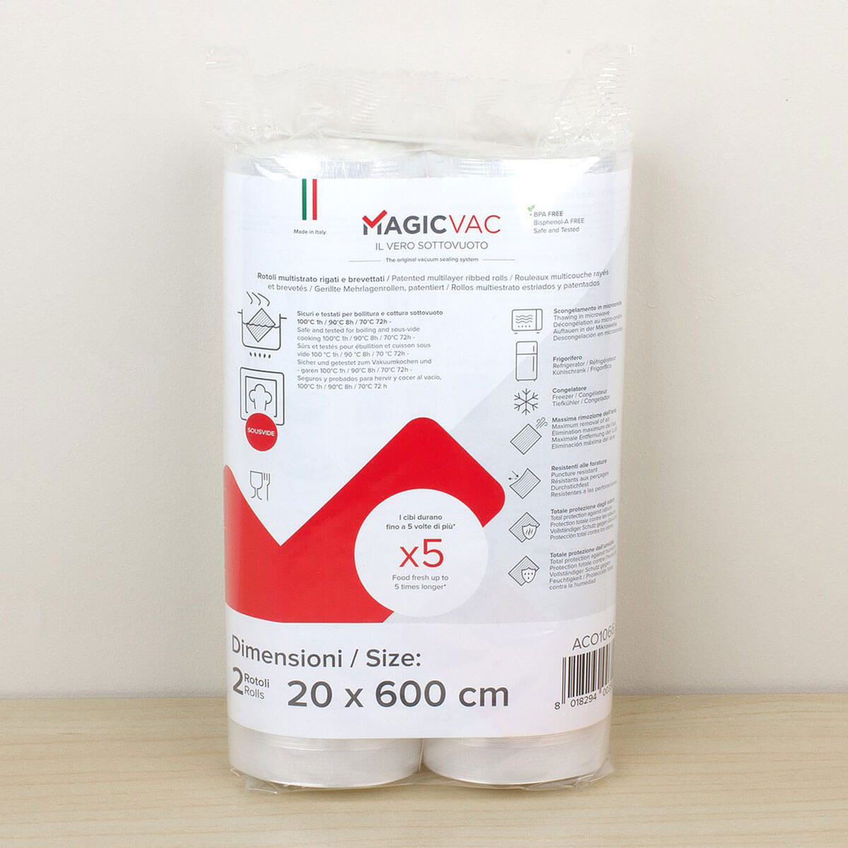 Magic Vac 20cm x 6m vacuum packing rolls.